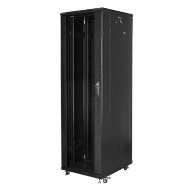 19 42U 600X1000 SCHWARZ LCD PERFORIERTE TÜR LANBERG EINBAURACK (FLAT PACK)