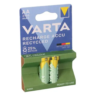 Varta Recharge AA Mignon Accu Recyled Ni-MH 1,2V 2100mAh 2er Blister
