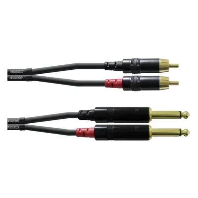 Cordial CFU 3 PC, 3 m, 2x Klinke 6,3mm 2x Cinch male Insertkabel