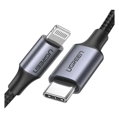 USB-C - Lightning Daten- und Ladekabel UGREEN US304, 20W, 1m, Schwarz