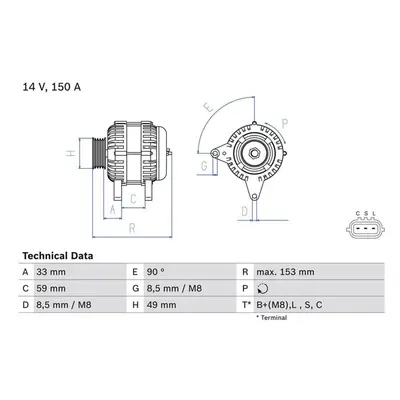 Generator BOSCH 0 986 083 540