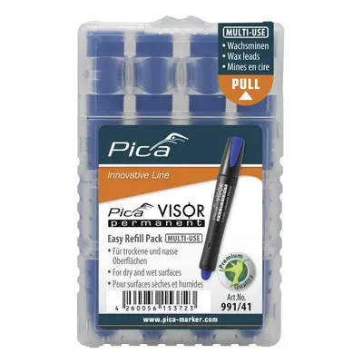 Pica Minenset Visor permanent 4x blau wasserfest 4 Minen/Set Pica-Marker 991/41
