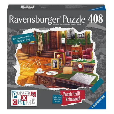 Ravensburger Puzzle X Crime - Ein mörderischer Geburtstag - 406 Teile Puzzle-Krimispiel für 1-4 Spieler