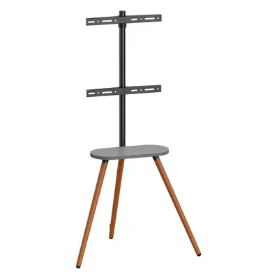 InLine® woodstand II, TV-Standfuß mit Ablage, Dreibein, 43-65 (110-165cm)