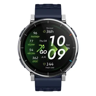 Amazfit Active 3 Premium blau | Smartwatch | 1.32 Zoll AMOLED | Trainingspläne | GPS | 4 GB Speicher für Offline-Karten | bis 12
