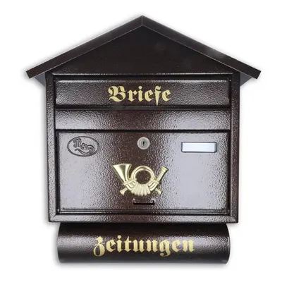 Großer Briefkasten Postkasten mit Zeitungsrolle Nostalgie Antik...