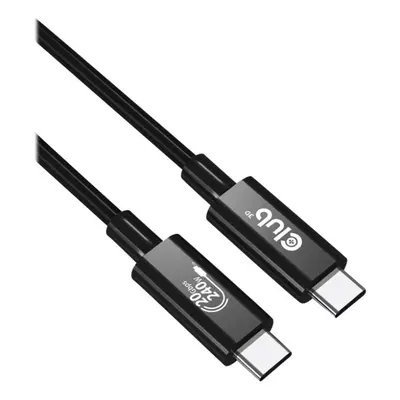 CLUB3D USB4 Gen2x2 Type-C Bi-Directional Cable 4K60Hz, Data 20Gbps, PD 240W(48V/5A) EPR M/M 2m/6.56ft, 2 m, USB C, USB C, USB4 G