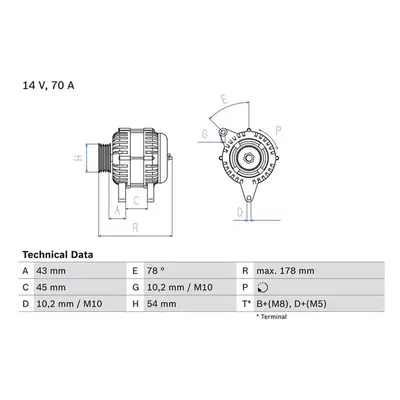 Bosch Lichtmaschine Citroen Peugeot 0986042071