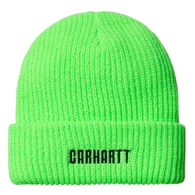 Carhartt WIP - Industry Lumo Green/Black - Beanie - Grün - Onesize - 100% Polyacryl