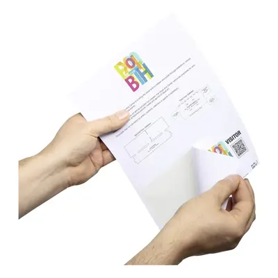 Durable 825802, Abzeichen, Papier, Weiß, Matt, Pack, 97 mm