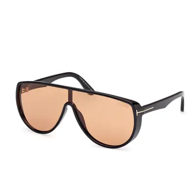 TOM FORD Herren TOM FORD FT1182 ACHILLES 01E Sonnenbrillen Injiziert Schwarz Braun Maske Photochromatisch