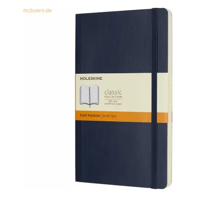 Moleskine Notizbuch Large/A5, Liniert, Soft Cover, Saphir