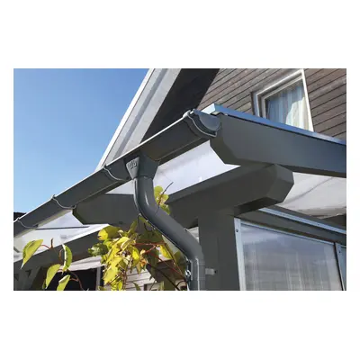Skan Holz Metall Regenrinnen für Satteldach-Carports-648 cm (2er-Set)-anthrazit