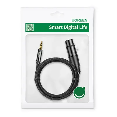 Ugreen Audiokabel 3.5mm Miniklinke (Stecker) - XLR (Buchse) 1m schwarz (AV182)