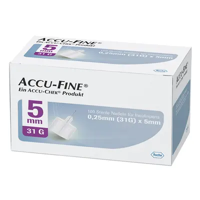 Accu Fine sterile Nadeln f.Insulinpens 5 mm 31 G 100 St Kanüle