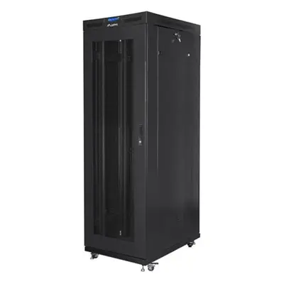 Lanberg FF01-8027-23BL, Freistehendes Gestell, 27U, 1200 kg, Ablageschienen, 96 kg, Schwarz