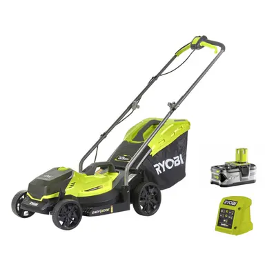 Ryobi Akku-Rasenmäher ONE+ inkl. 18V Akku & Ladegerät, bis zu 250m², 33cm Schnittbreite, RLM18X33B40