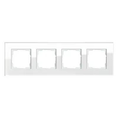 Gira Abdeckrahmen 4f. weissglas 021412