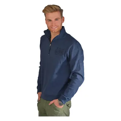 Kera Collection Pullover Troyer-Style blau