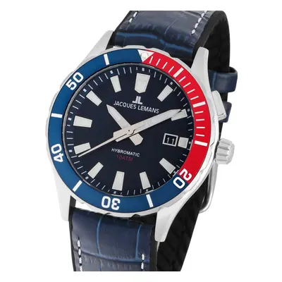 Jacques Lemans 1-2131B Hybromatic Herrenuhr 43mm 10ATM