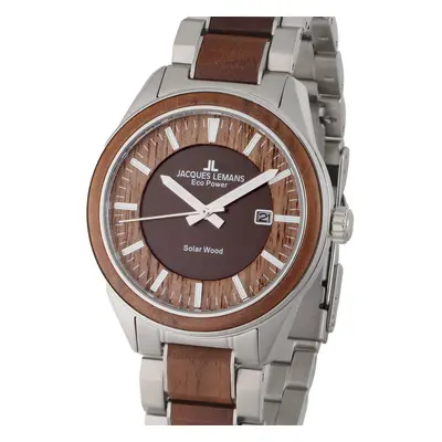 Jacques Lemans 1-2116H Eco Power Wood Herrenuhr 40mm 10ATM