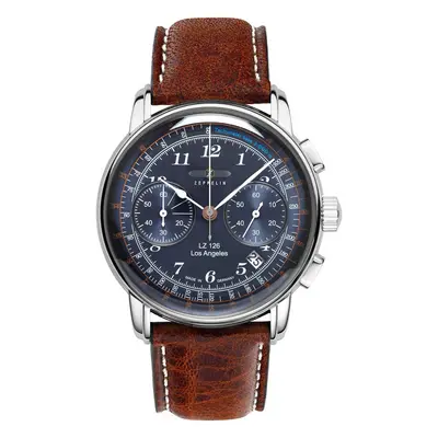 Zeppelin 7614-3 Chronograph LZ126 Los Angeles Herrenuhr 43mm 5ATM