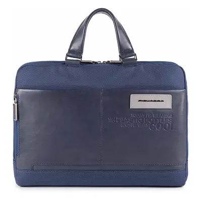 Piquadro Ade Laptoptasche 15,6" aus recyceltem Stoff, mit iPad®-Fach blau