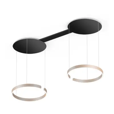 Occhio Mito sospeso due 60 LED-Pendelleuchte-Schwarz matt-Pendel Gold matt-Ausführung variabel 5