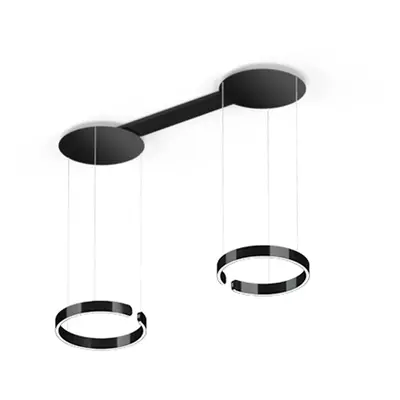 Occhio Mito sospeso due 40 LED-Pendelleuchte-Schwarz matt-Pendel Black Phantom-Ausführung variab