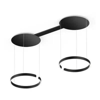 Occhio Mito sospeso due 60 LED-Pendelleuchte-Schwarz matt-Pendel Schwarz matt-Ausführung variabe