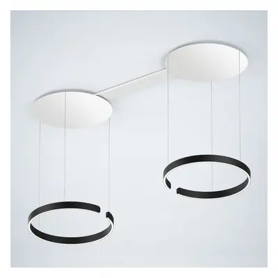 Occhio Mito sospeso due 60 LED-Pendelleuchte-Weiß matt-Pendel Schwarz matt-Ausführung variabel 5