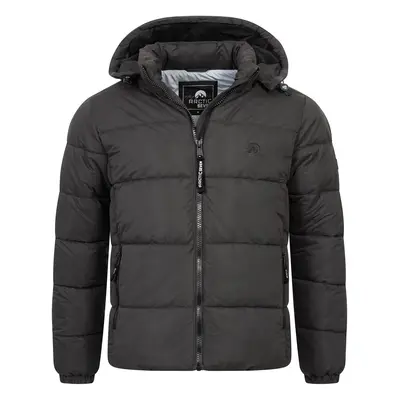 Arctic Seven Herren Winter Steppjacke Dunkelgrau