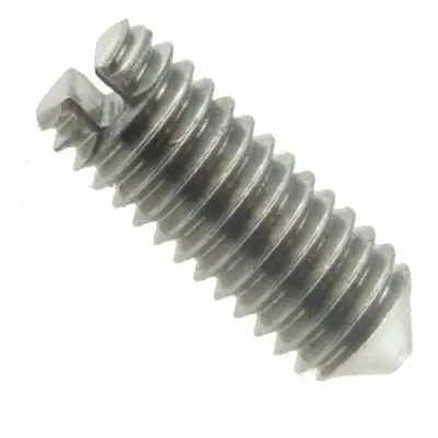 Gewindestifte mit Schlitz und Spitze ISO 7434 Edelstahl A4 M 4 x 10 mm - 50 Stück