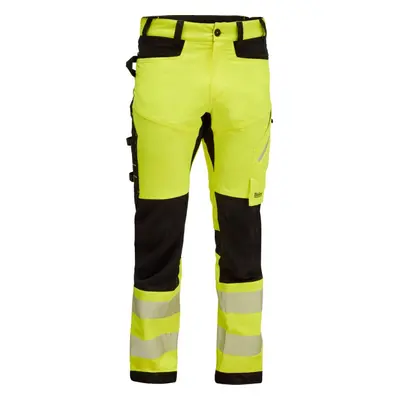 Bisley Warnschutzhose HI VIS BRADFORD Cargohose mit Kniepolstertaschen gelb Gr. 54