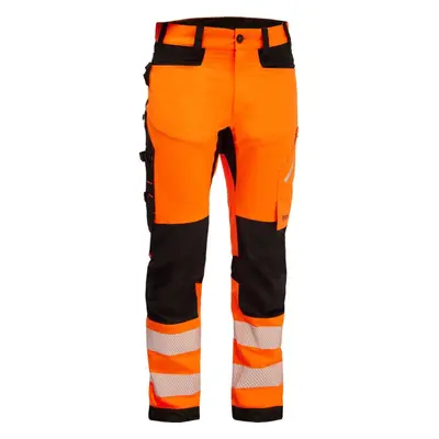 Bisley Warnschutzhose HI VIS BRADFORD Cargohose mit Kniepolstertaschen orange Gr. 52