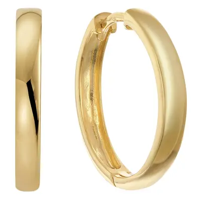 Trendor 68916 Damen-Ohrringe 925 Silber Vergoldet Klapp-Creolen Ø 18,5 mm