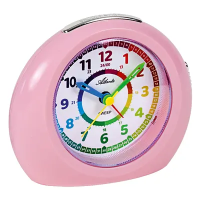 Atlanta 1967/17 Kinder-Wecker Quarz mit Leisegang Rosa