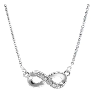 Trendor 68365 Damen-Kette 925 Silber Collier Unendlichkeit