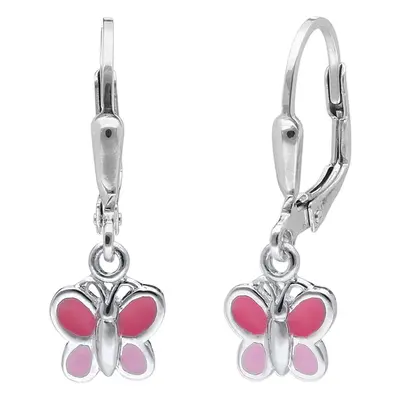 Trendor 41589 Kinder-Ohrringe für Mädchen 925 Silber Schmetterling