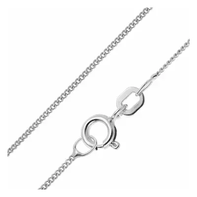 Trendor 21082 Feine Panzerkette 925 Silber Rhodiniert Halskette 1,1 mm