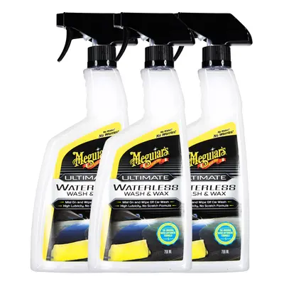 3x Meguiars Ultimate Waterless Wash & Wax 768ml Autowäsche Wachs Auto Schutz