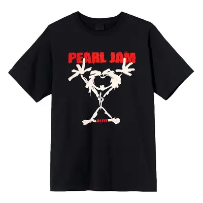Pearl Jam - Stickman - T-Shirt - Schwarz - S - 100% Baumwolle,Jersey