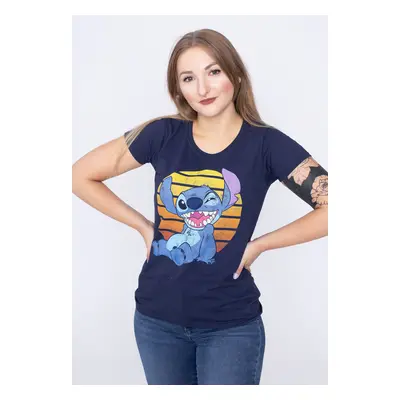 Lilo & Stitch - Bright Stitch Navy - Girly - Blau - S - 100% Baumwolle,Jersey