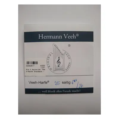 Fis 2 Saite(24) Veeh-Harfe Standard - Stahl blank, Basis + Standard Veeh Harfen
