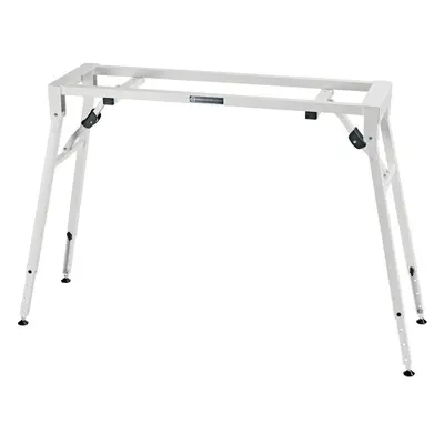 K&M 18953 weiß Klapptisch-Untergestell für Stagepianos, bis 80 kg belastbar,