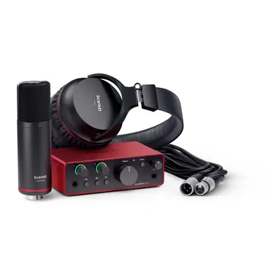 Focusrite Scarlett 2i2 Studio 4th Gen mit Kopfhörer, Mikrofon und Kabel SET NEU