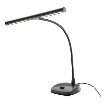 K&M 12297 LED-Pianoleuchte schwarz matt mittig Klavierleuchte mit 12 Power LED