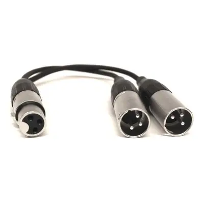 Kabeladapter 1x XLRfemale 2x XLRmale, Y-Audio-Adapterkabel, 0,2 Meter