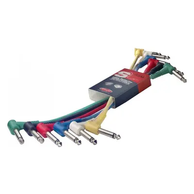 Patchkabel 0,08 m 6,3mm Winkel Klinkenstecker beidseitig, 6-Stück-Pack