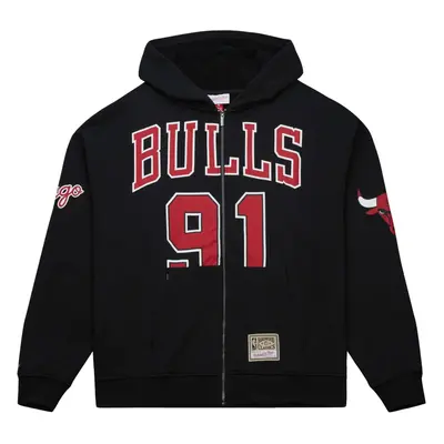 M&N Oversized Zip Hoody - Chicago Bulls Dennis Rodman